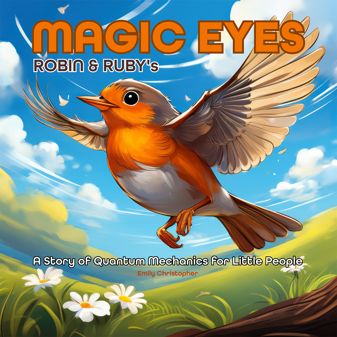 ROBIN & RUBY'S MAGIC EYES A story of Quantum Mechanics for Little People. Emily Christopher

This rhyming storybook for babies and children, makes complicated topics easier to understand.

Two little birds, Robin and Ruby fall in love. Their magic entangled eyes are connected to the Earth's magnetic field, which fuels their navigation system as they travel through their adventure.

Quantum Physics holds the secrets to life.

The Quantum Robin
Quantum Robin book
Quantum Mechanics for babies
Quantum Mechanics for kids
Quantum Mechanics for children
Quantum Physics for babies book
Quantum Physics for children's book
Quantum Physics for kids book
Quantum Physics storybook
Quantum Mechanics storybook